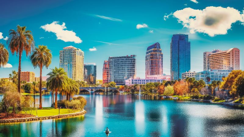 Orlando, FL skyline and local staffing market